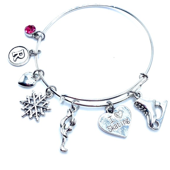 Ice Skating Charm Bracelet Figure Skater - Picture 5 of 6